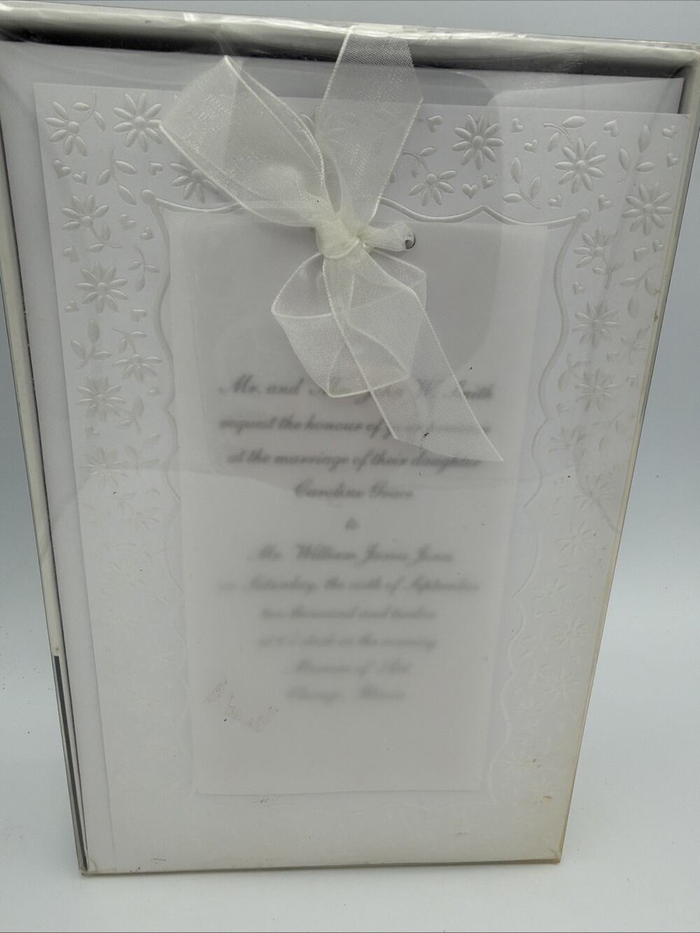 WILTON Wedding INVITATION Kit 40 Sets W/ Print Your Own Invites Envelopes Flower